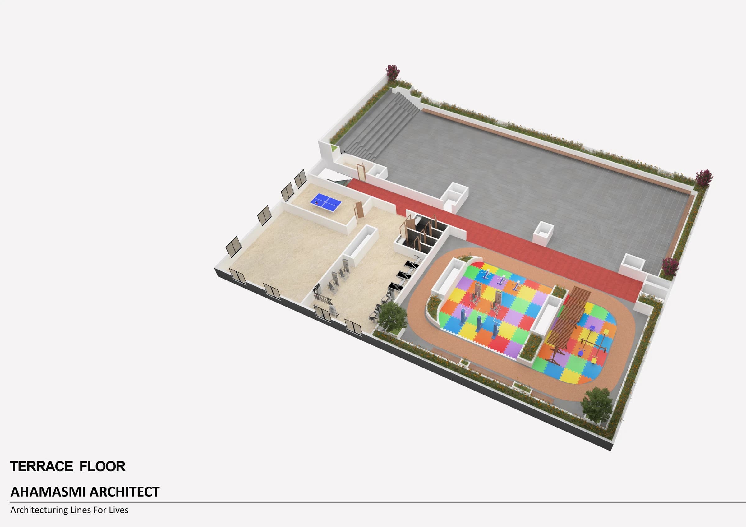 Terrace-floor plan drawing