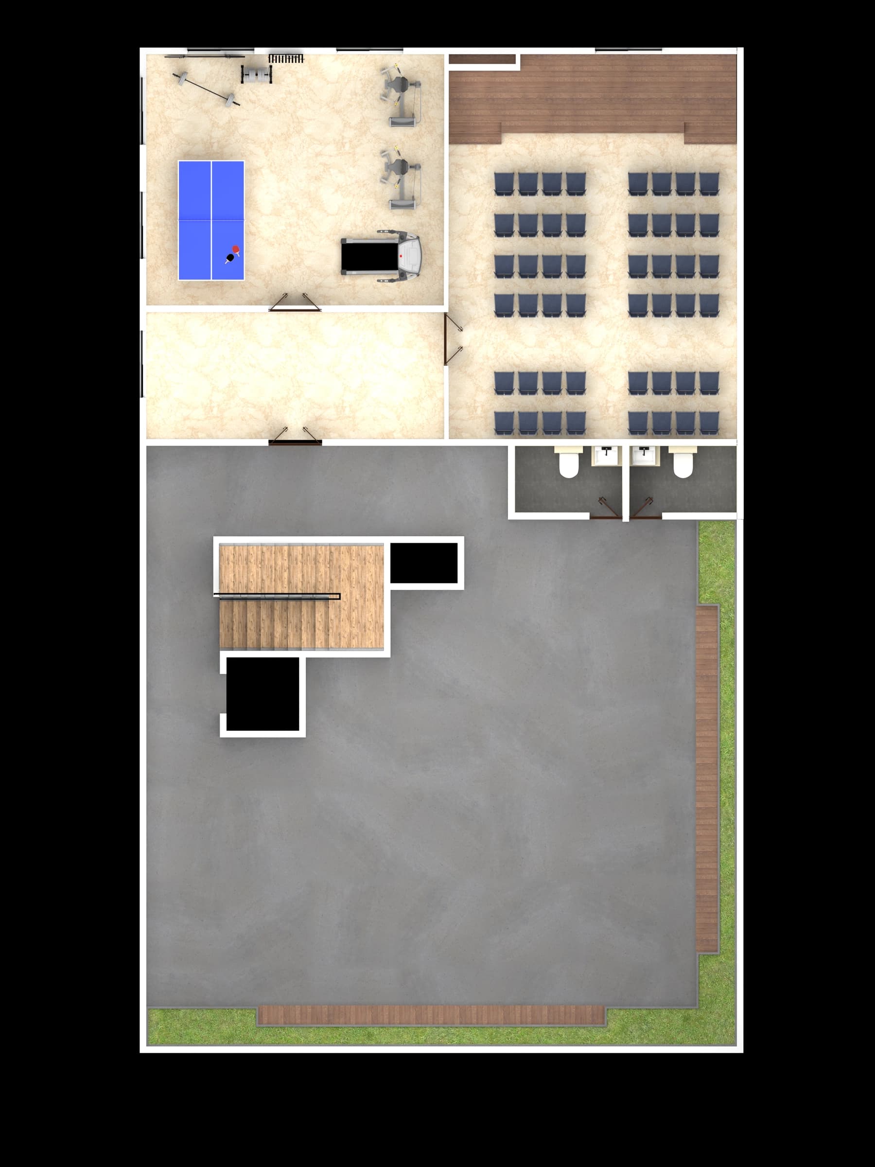 Terrace-floor plan drawing