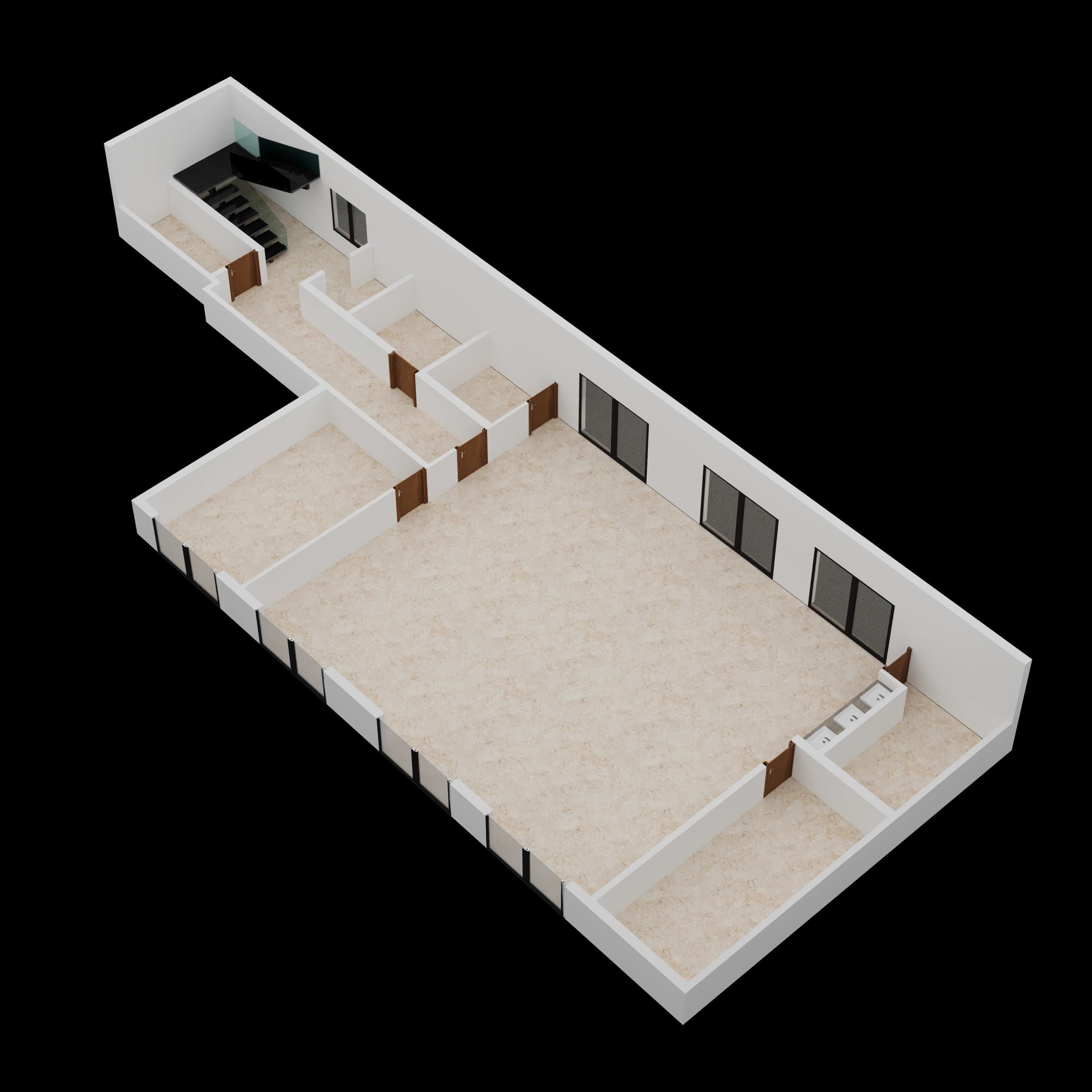 First-floor isometric layout drawing