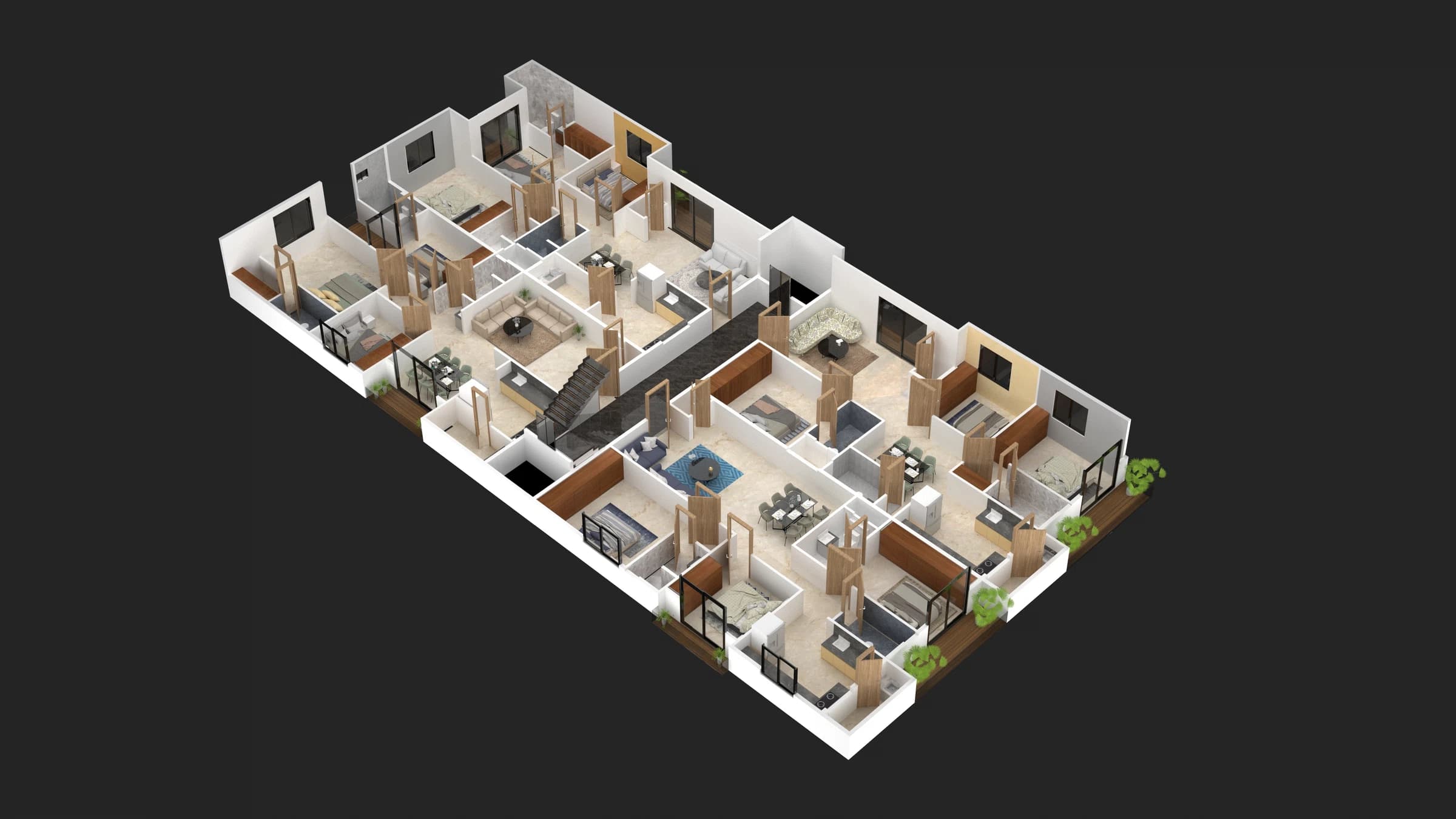 Typical cut-section view of residential floors