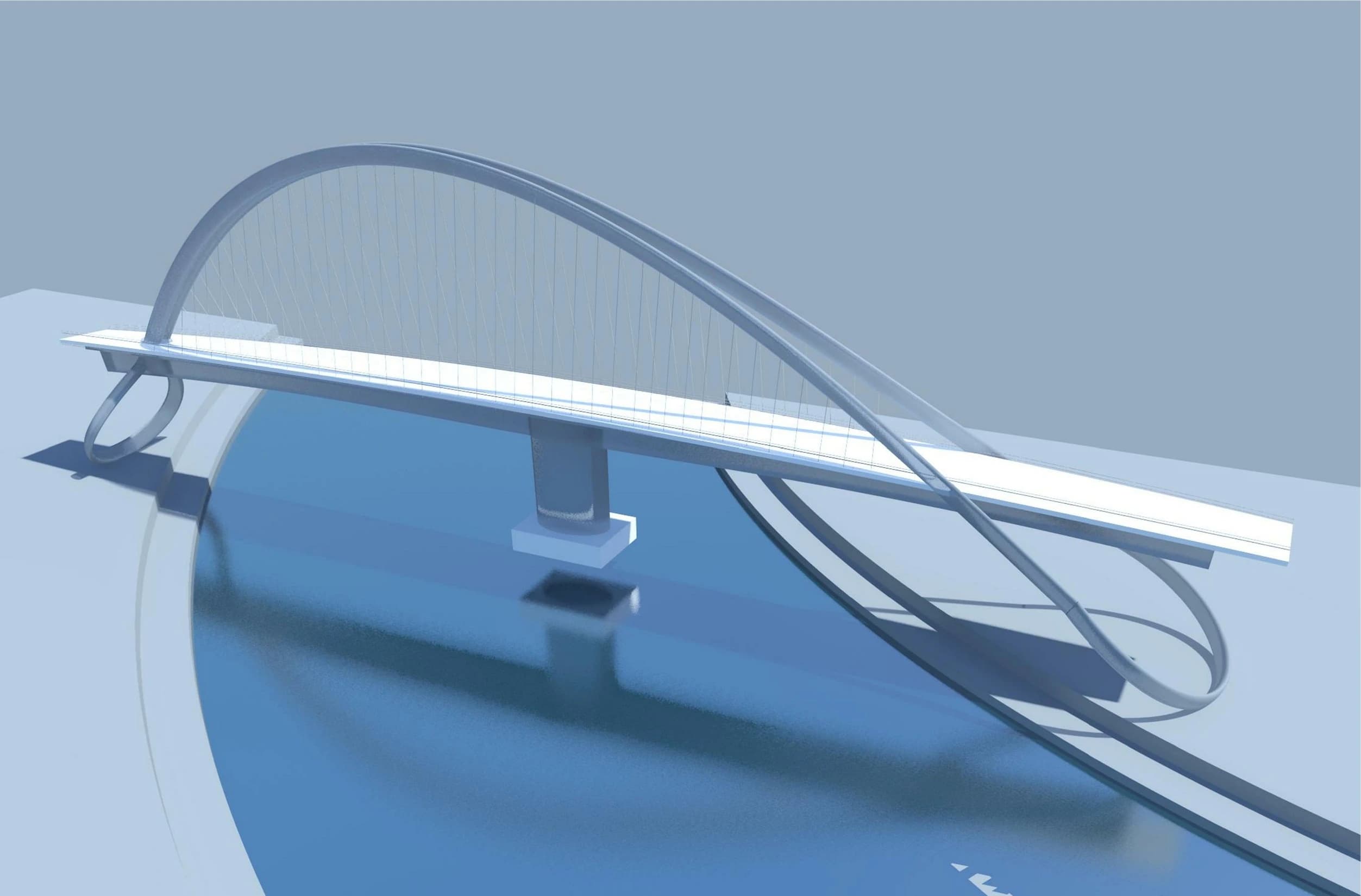 BIM visualization for Pedestrian Arch Bridge