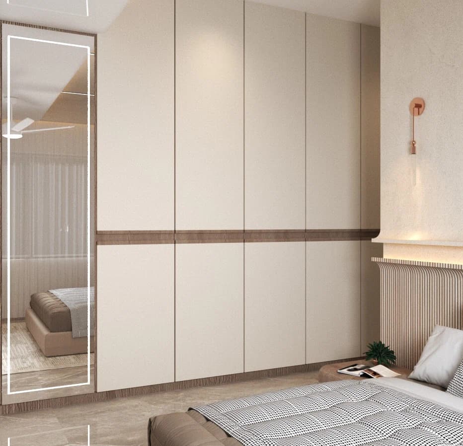 Bedroom wardrobe and dressing area