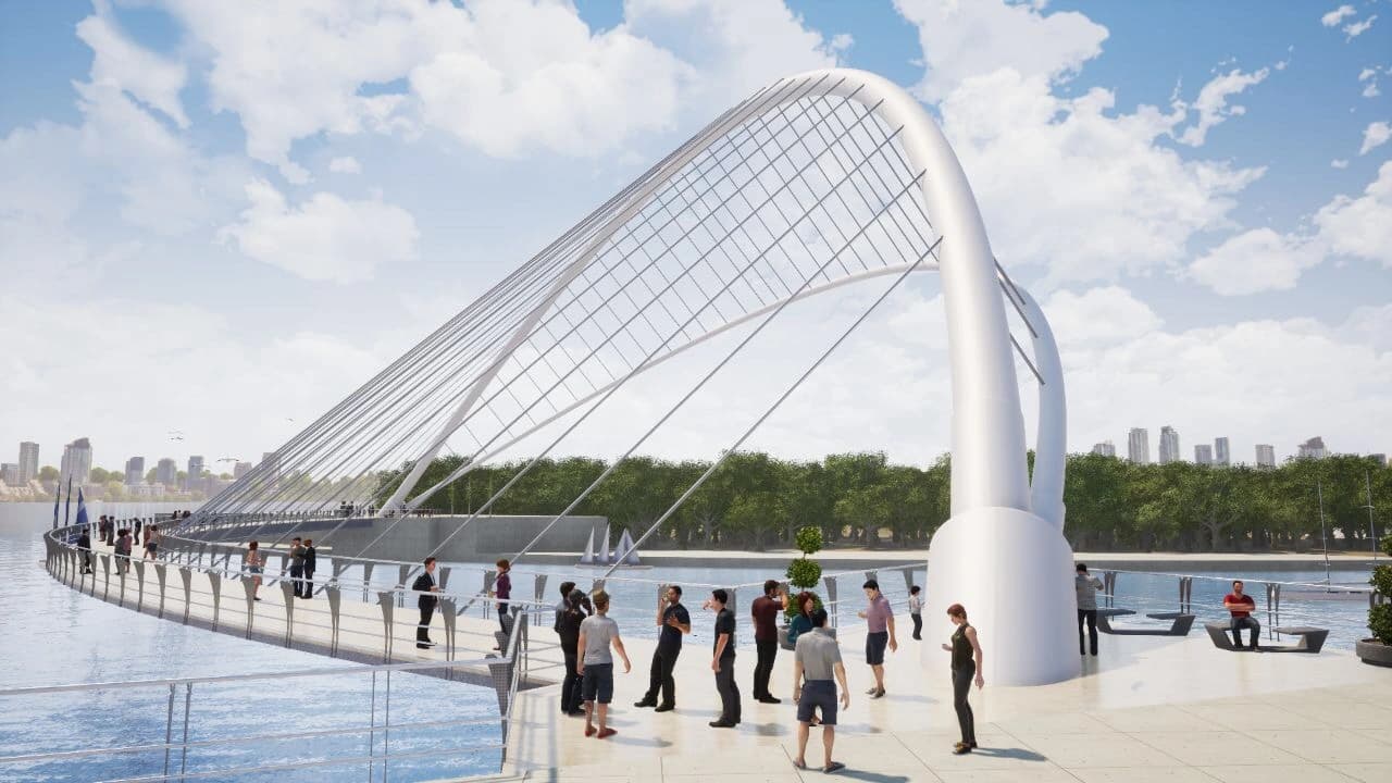 BIM visualization for Pedestrian Arch Bridge